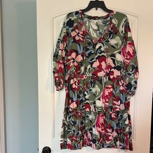 Wonderly Multicolor Floral Long Sleeve Dress